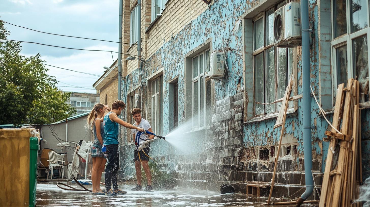 Мойка фасадов зданий в Москве